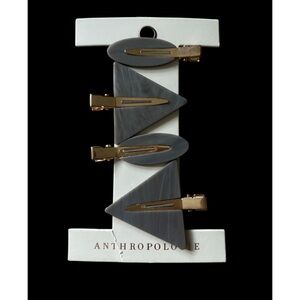 Anthropologie Alligator Hair Clips NWT
